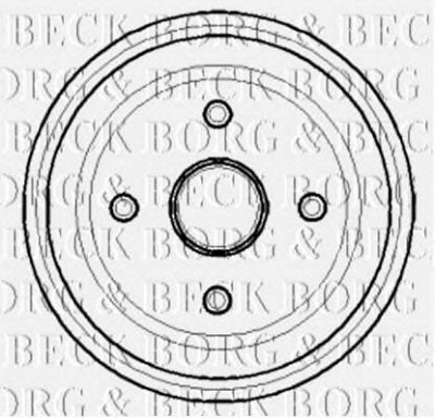 BORG & BECK bbr7123 -  Тормозной барабан